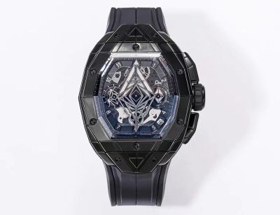 Hublot Big Bang SangBleu IIl Black steel case tonneau-shaped metal diameter 42mm Watch